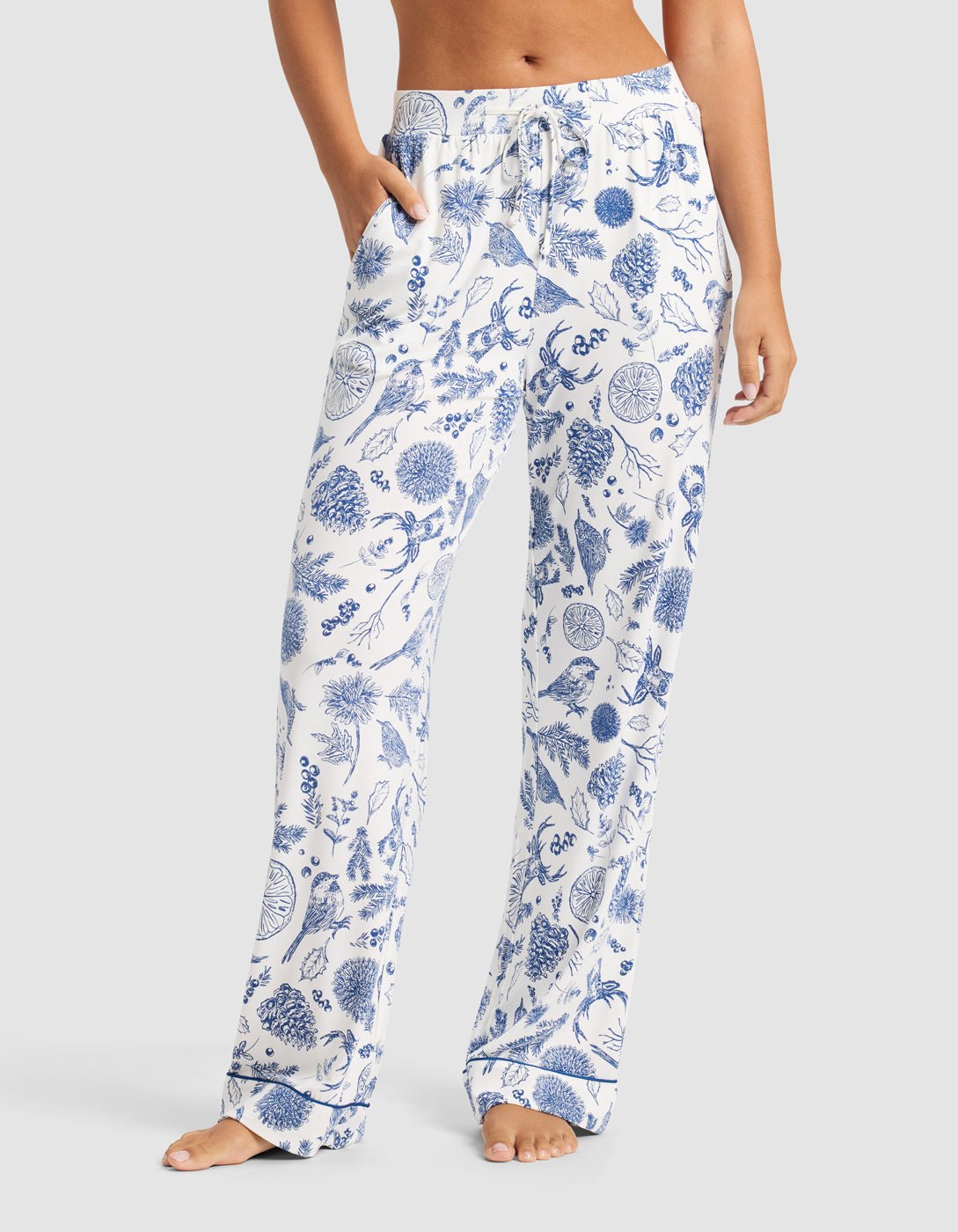 Women's Bamboo Stretch-Knit Short Sleeve & Pant Pajama Set - Last Chance