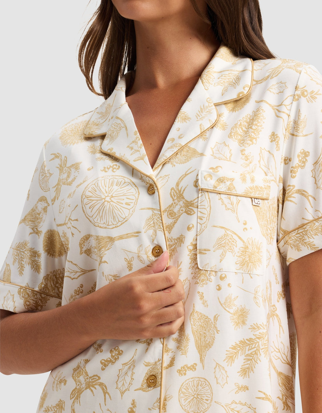 Women's Bamboo Stretch-Knit Short Sleeve & Pant Pajama Set - Last Chance