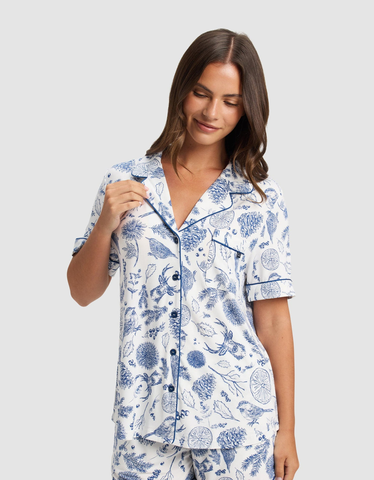 Women's Bamboo Stretch-Knit Short Sleeve & Pant Pajama Set - Last Chance