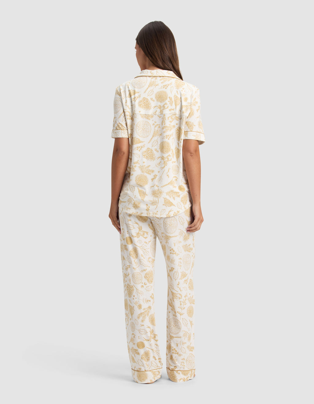 Women's Bamboo Stretch-Knit Short Sleeve & Pant Pajama Set - Last Chance