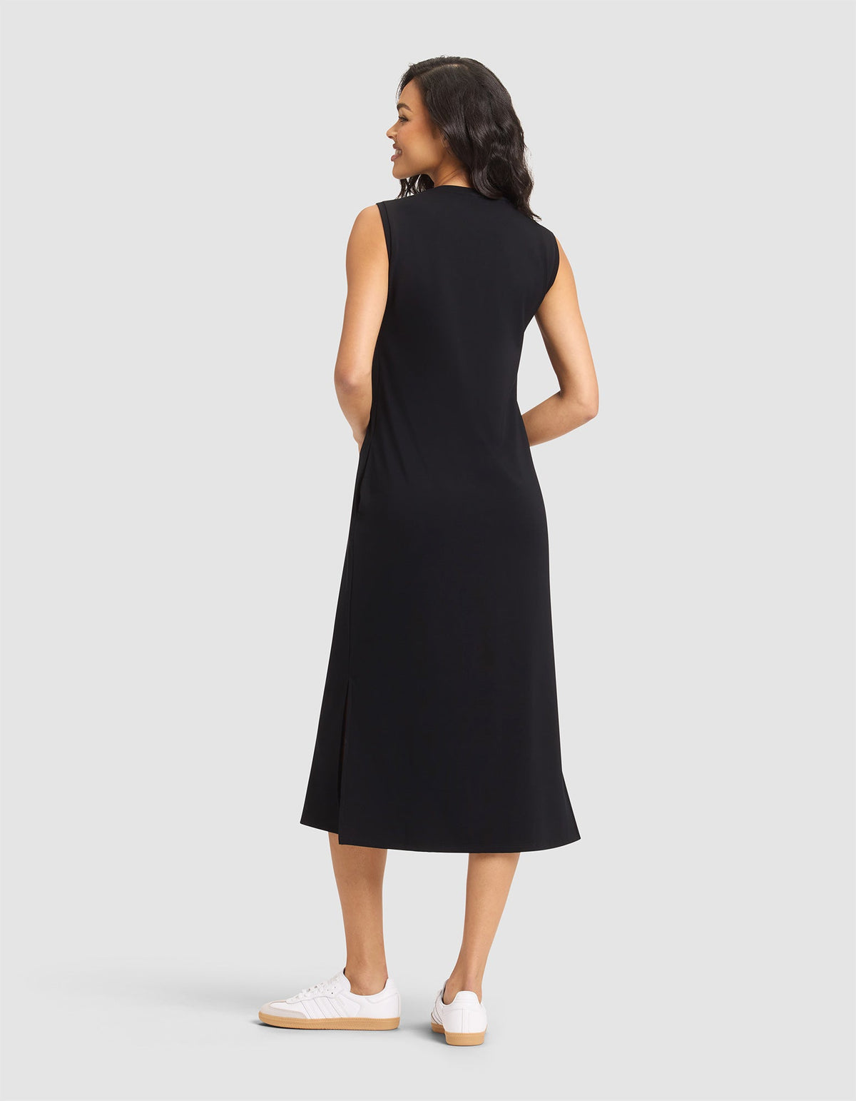 Women's Brushed Bamboo Sleeveless Midi Dress - Last Chance