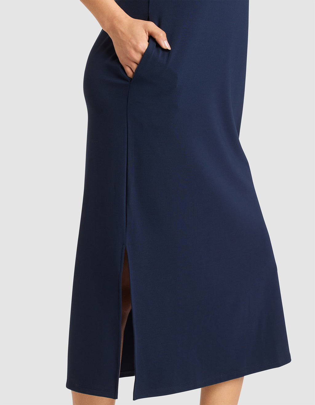 Women's Brushed Bamboo Sleeveless Midi Dress - Last Chance