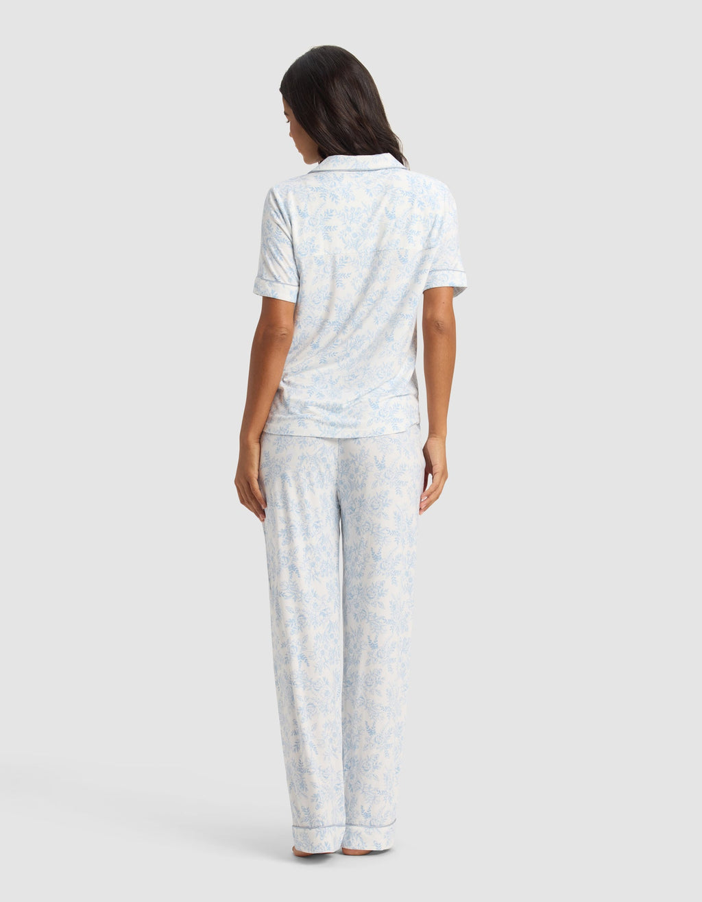 Women's Bamboo Stretch-Knit Short Sleeve & Pant Pajama Set - Last Chance