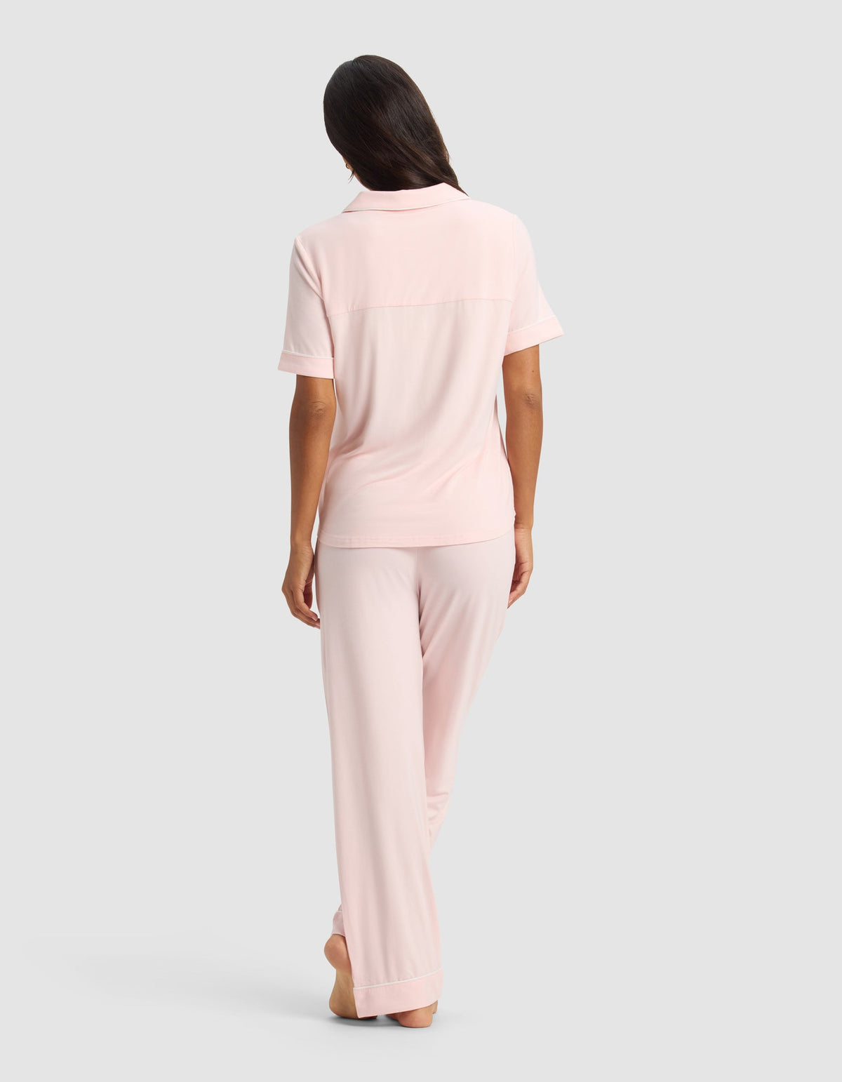 Women's Bamboo Stretch-Knit Short Sleeve & Pant Pajama Set - Last Chance