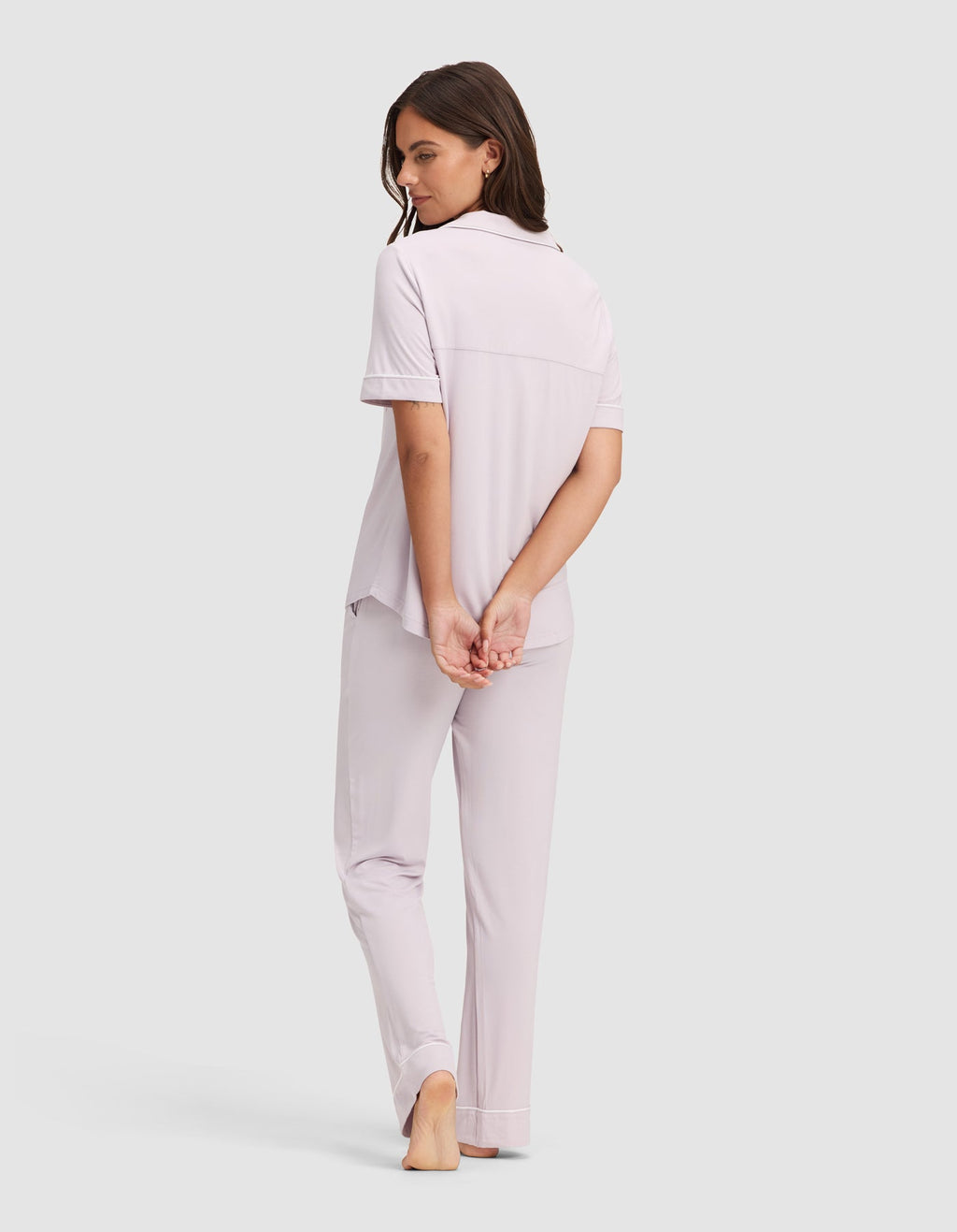 Women's Bamboo Stretch-Knit Short Sleeve & Pant Pajama Set - Last Chance